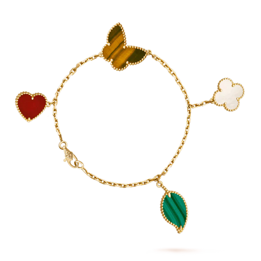 [Jesse jewelry]LUCKY SPRING 5 MOTIF GOLD BRACELET