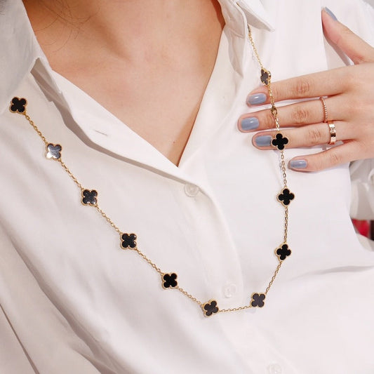 [Jesse jewelry]CLOVER 20 MOTIFS ONYX ROSE GOLD