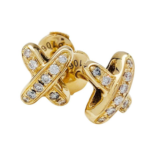 [Jesse jewelry]JEUX DE GOLD DIAMOND EARRINGS