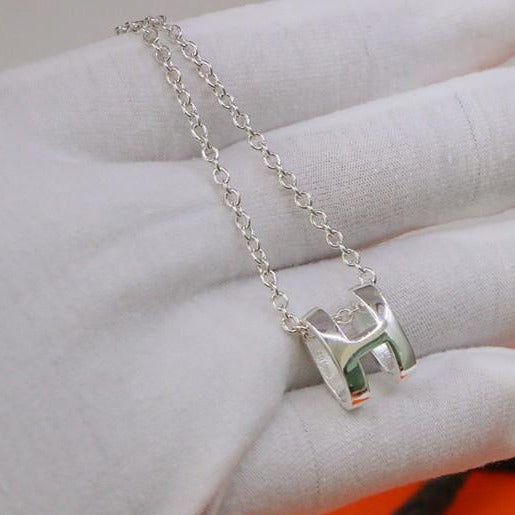 [Jesse jewelry]HM NECKLACE H LETTER OVAL SERIES