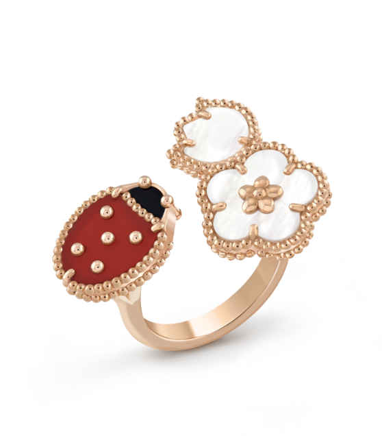 [Jesse jewelry]LUCKY 3 MOTIF ROSE GOLD RING