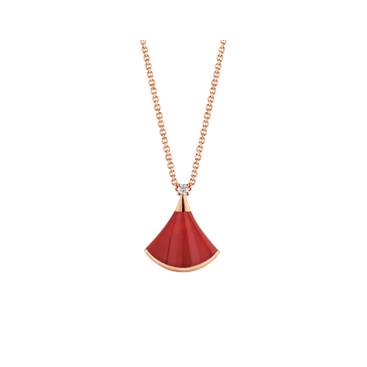 [Jesse jewelry]DREAM NECKLACE CARNELIAN 1 DIAMOND