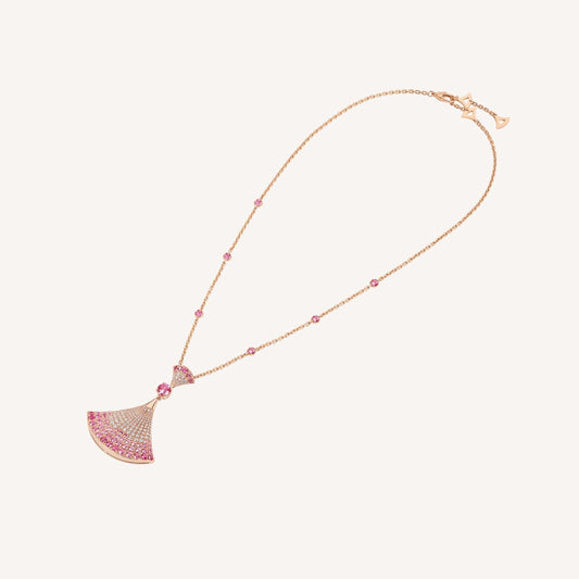 [Jesse jewelry]DREAM NECKLACK DIAMOND PINK GOLD