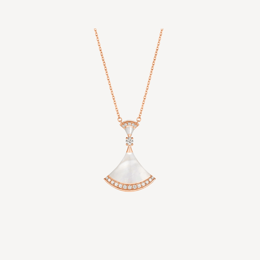 [Jesse jewelry]DREAM NECKLACE MOP PINK GOLD DIAMOND