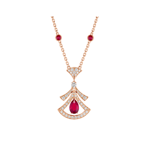 [Jesse jewelry]DREAM NECKLACE CARNELIAN DIAMOND PINK GOLD