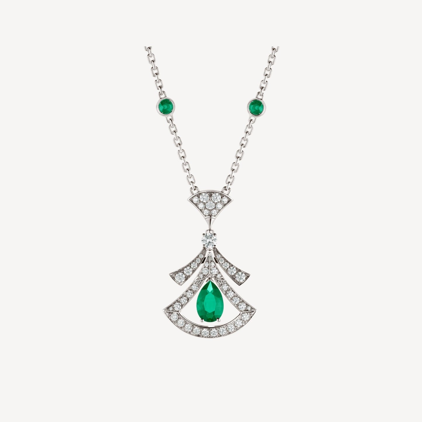 [Jesse jewelry]DREAM NECKLACE MALACHITE DIAMOND SILVER