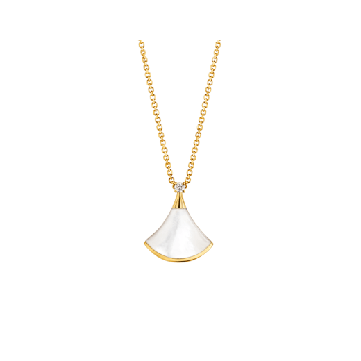 [Jesse jewelry]DREAM NECKLACE WHITE MOP GOLD 1 DIAMOND