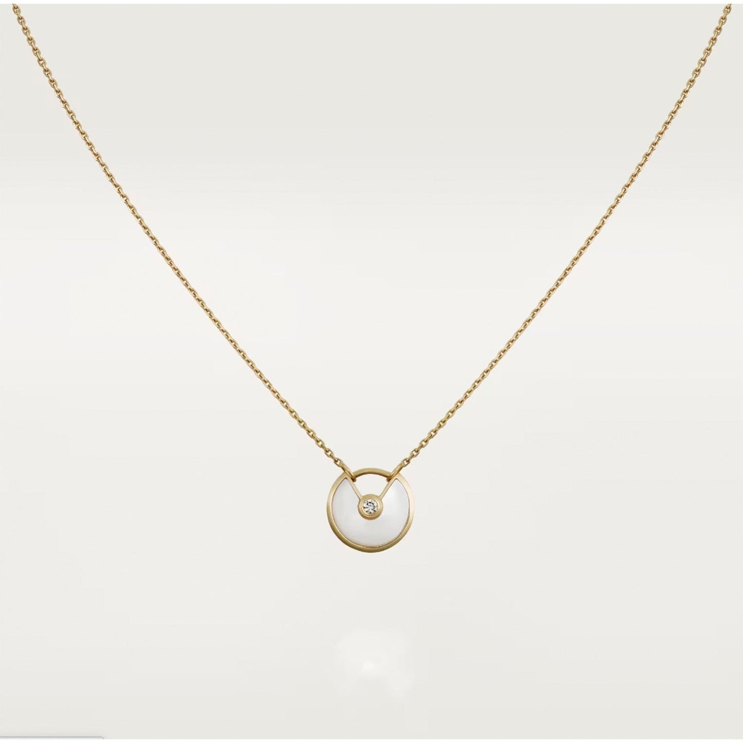 [Jesse jewelry]AMULETTE ROSE GOLD MOP NECKLACE