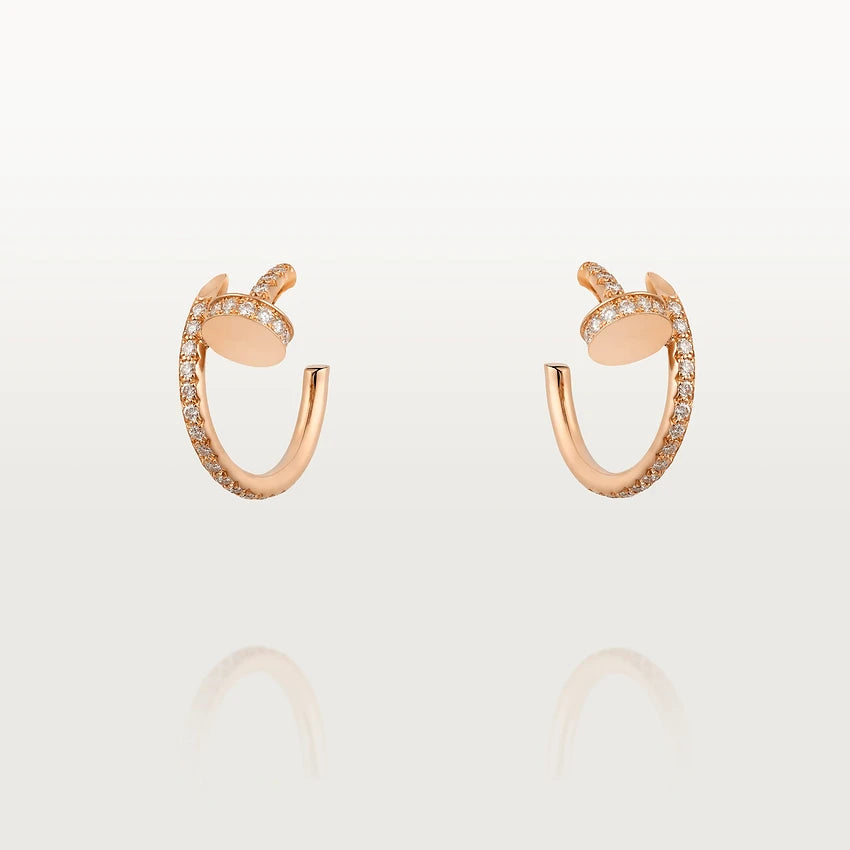 [Jesse jewelry]JUSTE EARRINGS 12.75MM PINK GOLD DIAMOND