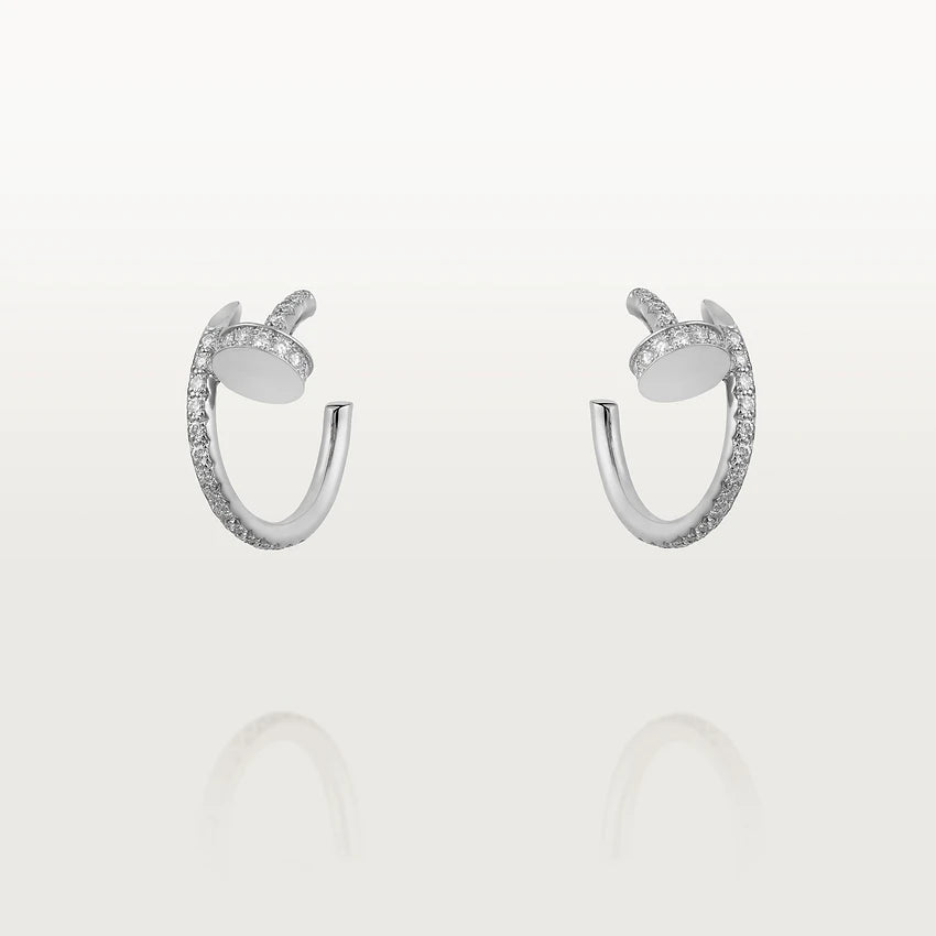 [Jesse jewelry]JUSTE EARRINGS 12.75MM SILVER DIAMOND