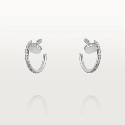 [Jesse jewelry]JUSTE EARRINGS 12.75MM SILVER DIAMOND
