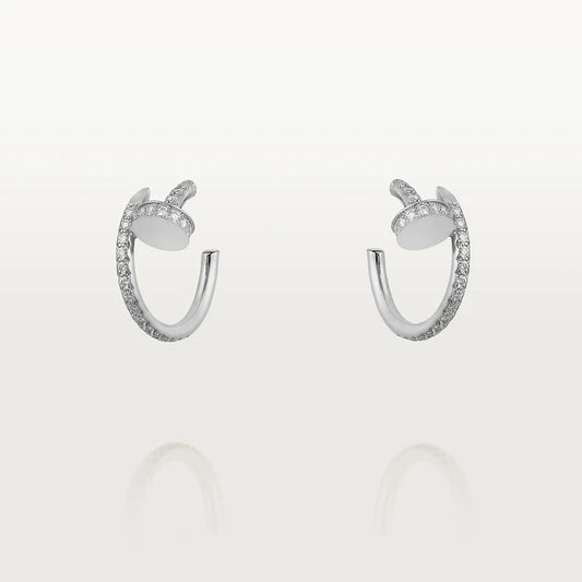 [Jesse jewelry]JUSTE EARRINGS 12.75MM SILVER DIAMOND