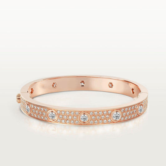 [Jesse jewelry]LOVE BRACELET 6.1MM DIAMOND-PAVED 10 BIG DIAMONDS