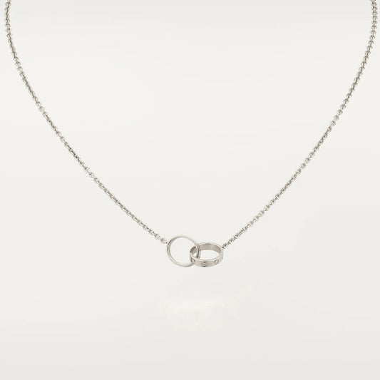 [Jesse jewelry]LOVE NECKLACE PINK GOLD AND SILVER