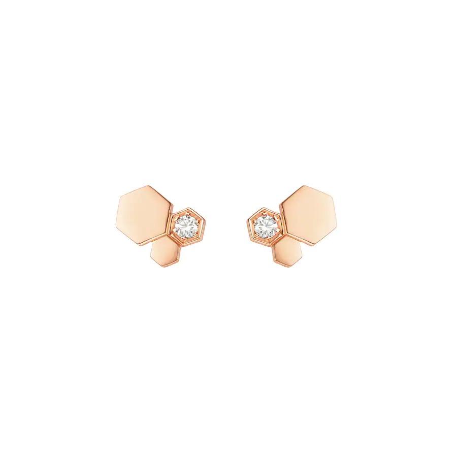[Jesse jewelry]BEE LOVE PINK GOLD DIAMOND EARRINGS