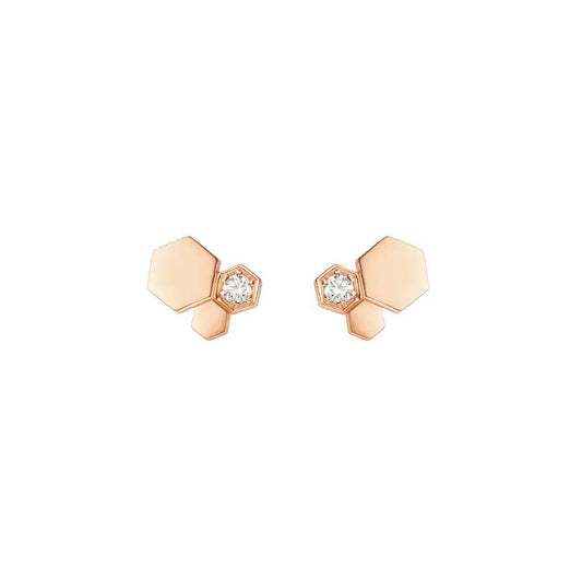 [Jesse jewelry]BEE LOVE PINK GOLD DIAMOND EARRINGS