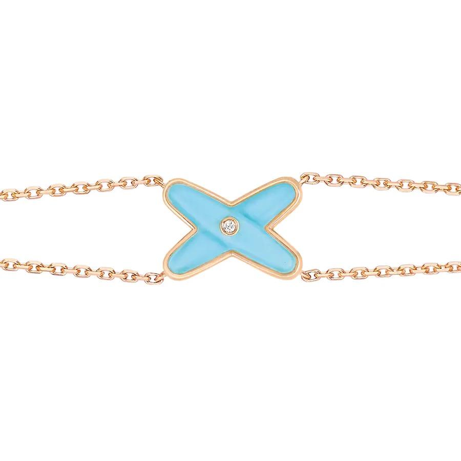 [Jesse jewelry]JEUX BRACELET TURQUOISE PINK GOLD 1 DIAMOND