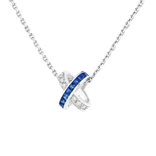 [Jesse jewelry]LIENS DIAMOND SILVER NECKLACE