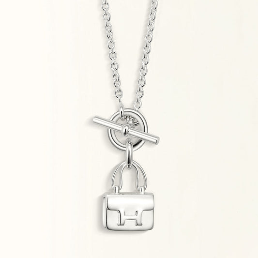 [Jesse jewelry]POP H PEDANT SILVER NECKLACE