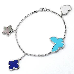 [Jesse jewelry]LUCKY SPRING SILVER BRACELET 4 MOTIF