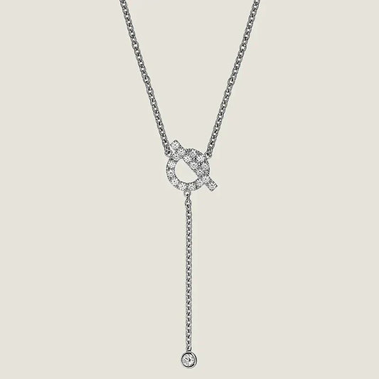[Jesse jewelry]FINESSE SILVER DIAMOND NECKLACE