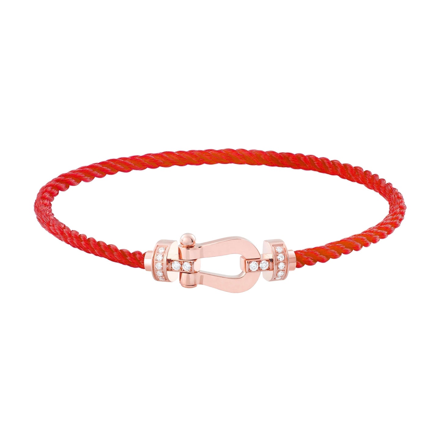 [Jesse jewelry]FORCE 10 HALF DIAMOND PINK GOLD RED CORDERI LARGE AND MEDIUM MODEL