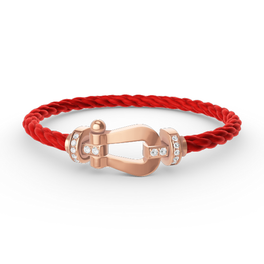 [Jesse jewelry]FORCE LARGE HORSESHOE HALF DIAMOND BRACELET ROSE GOLD