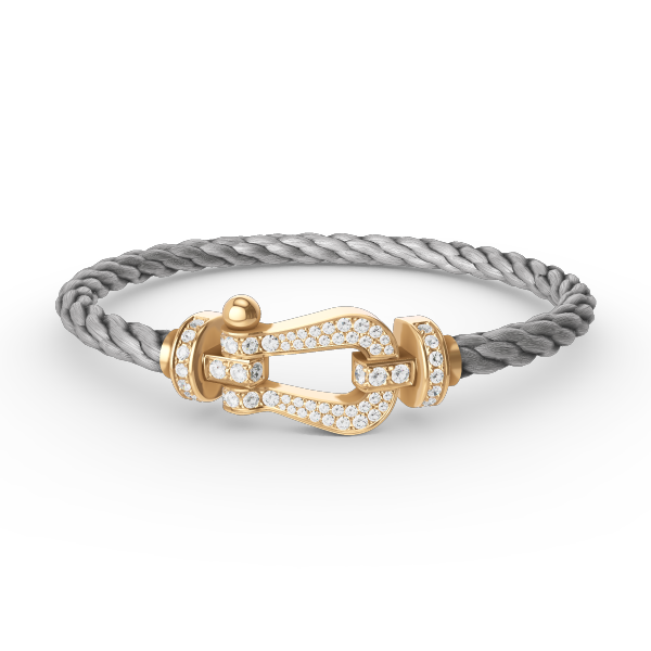 [Jesse jewelry]FORCE LARGE HORSESHOE FULL DIAMOND BRACELET GOLD