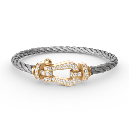 [Jesse jewelry]FORCE LARGE HORSESHOE FULL DIAMOND BRACELET GOLD