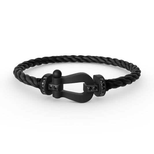 [Jesse jewelry]FORCE LARGE SERIES HORSESHOE BLACK SAMURAI BRACELET