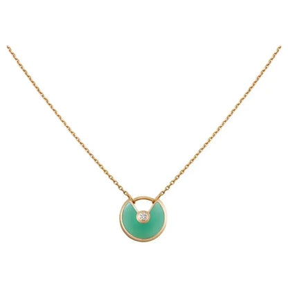 [Jesse jewelry]AMULETTE GOLD MALACHITE NECKLACE