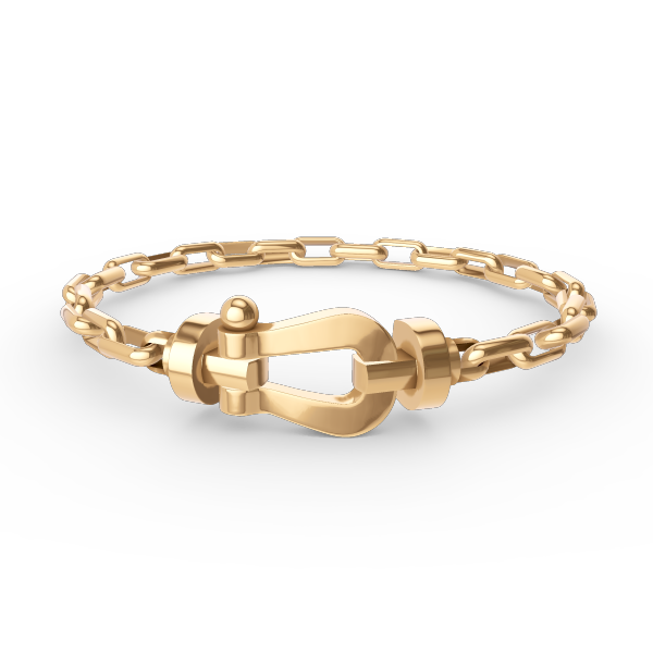 [Jesse jewelry]FORCE LARGE HORSESHOE CLASP  METAL BRACELET