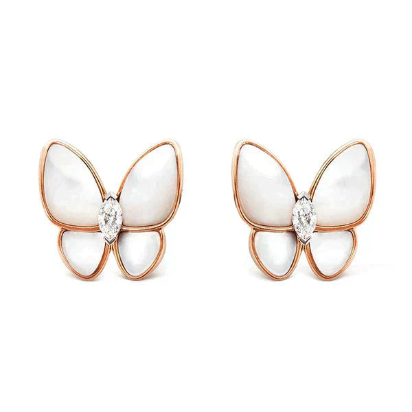 [Jesse jewelry]BUTTERFLY MOP DIAMOND EARRINGS