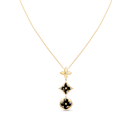 [Jesse jewelry]STAR AND SUN ONYX PINK GOLD NECKLACE
