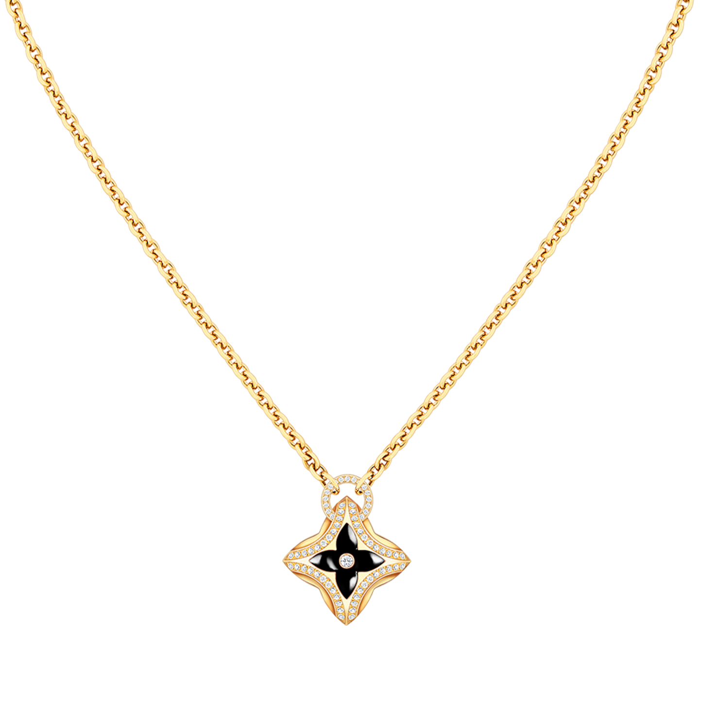 [Jesse jewelry]STAR PEDANT PINK GOLD DIAMOND NECKLACE