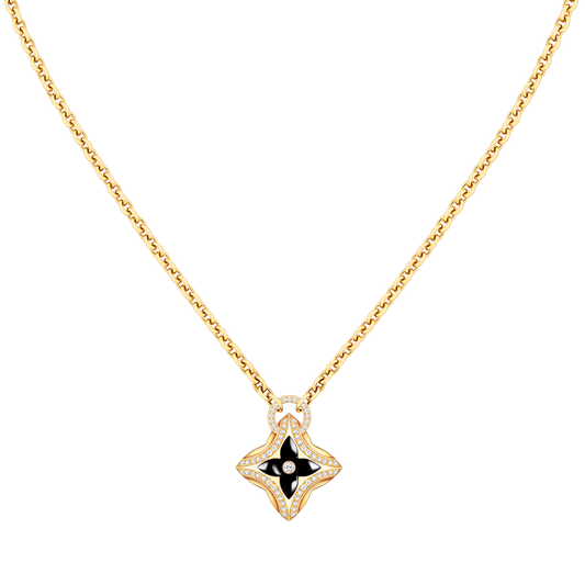 [Jesse jewelry]STAR PEDANT PINK GOLD DIAMOND NECKLACE