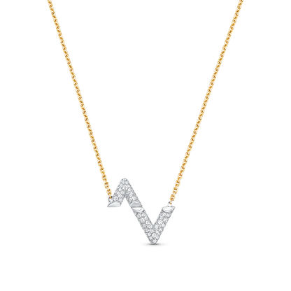 [Jesse jewelry]VOLT SILVER DIAMOND PEDANT NECKLACE