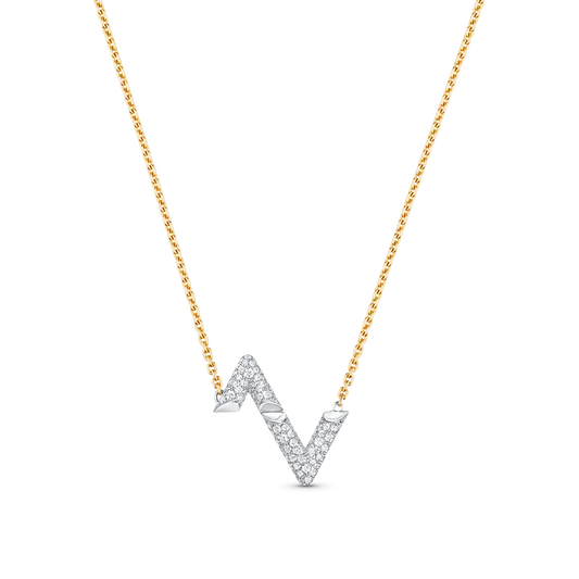 [Jesse jewelry]VOLT SILVER DIAMOND PEDANT NECKLACE