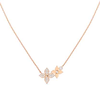 [Jesse jewelry]STAR BLOSSOM NECKLACE PINK GOLD DIAMONDS
