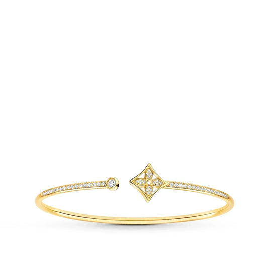 [Jesse jewelry]IDYLLE GOLD OPEN BRACELET DIAMOND PAVED