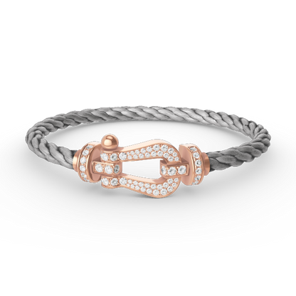 [Jesse jewelry]FORCE LARGE HORSESHOE FULL DIAMOND BRACELET ROSE GOLD