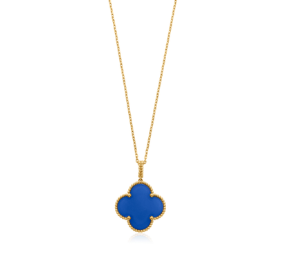 [Jesse jewelry]CLOVER 25MM NECKLACE TURQUOISE ROSE GOLD