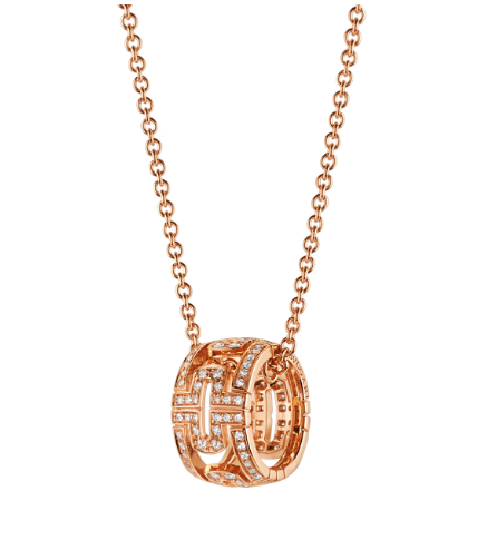 [Jesse jewelry]PARENTESI NECKLACE PINK GOLD DIAMOND