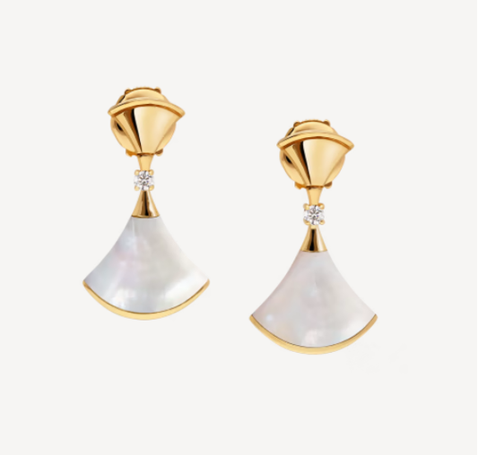 [Jesse jewelry]DREAM MOP 1 DIAMOND EARRINGS