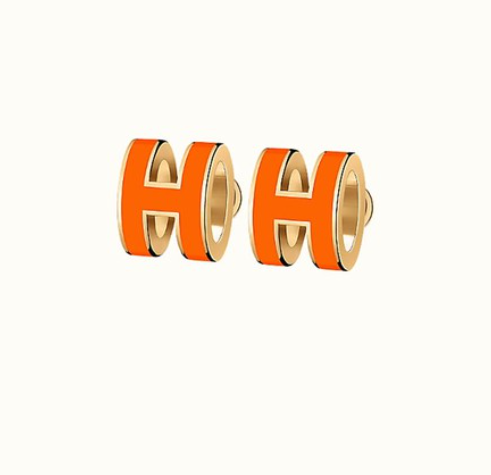 [Jesse jewelry]MINI POP H EARRINGS ORANGE