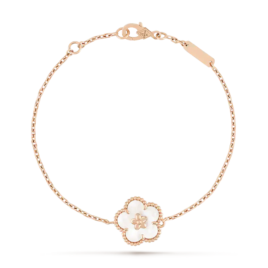 [Jesse jewelry]LUCKY WHITE MOP PLUM BLOSSOM  BRACELET