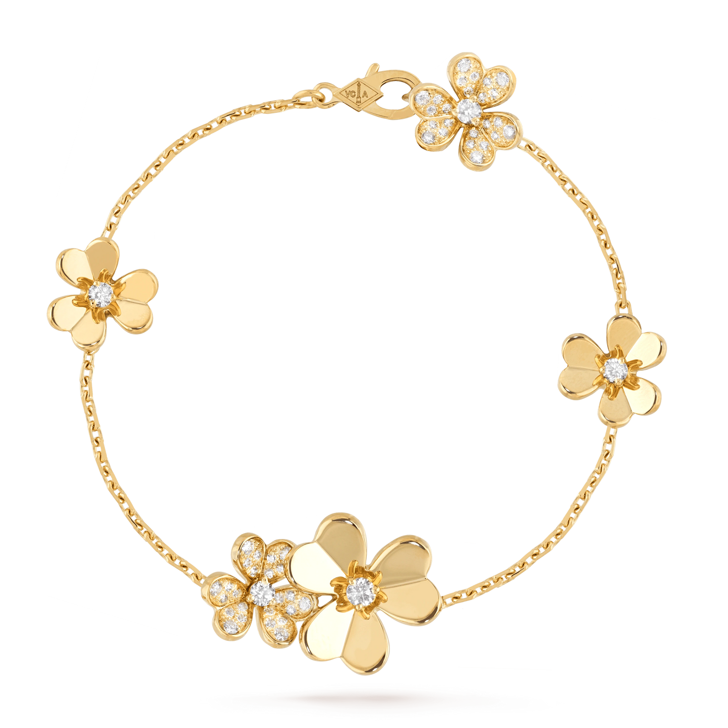 [Jesse jewelry]FRIVOLE GOLD 5 FLOWERS BRACELET