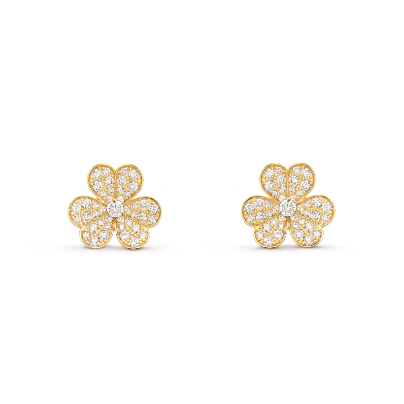 [Jesse jewelry]FRIVOLE GOLD FLOWER DIAMOND EARRINGS
