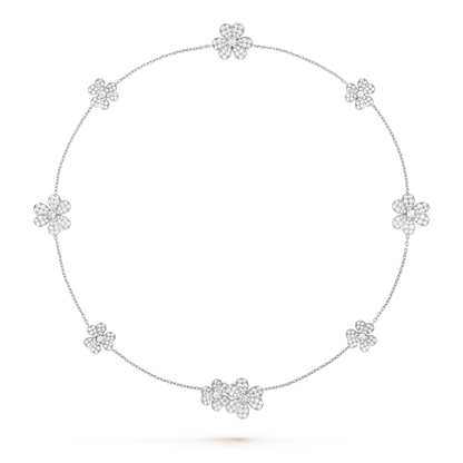 [Jesse jewelry]FRIVOLE SILVER 9 FLOWERS NECKLACE
