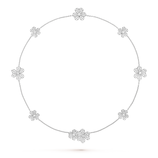 [Jesse jewelry]FRIVOLE SILVER 9 FLOWERS NECKLACE